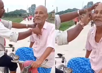 This Desi Juggad Video Of Shaving Went Viral On Social Media – इस शख़्स ने साइकिल पर बैठकर दाढ़ी बनाई, वीडियो देख लोगों ने कहा