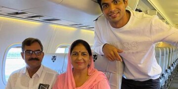 Neeraj Chopra Dream Comes True Takes Parents On Their First Flight See Pics