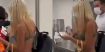 Viral Video Of Bikini Girl Who Travelling In Airport With Mask Watch Video – Viral Video: बिकिनी में एयरपोर्ट पर फ्लाइट पकड़ने पहुंची महिला, लोगों ने कहा