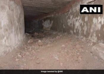 A Tunnel-like Structure Discovered At The Delhi Legislative Assembly. It Connects To The Red Fort