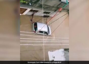 Man Did Amazing Jugaad To Save Car To Flood Water Ties Car With Ropes Like This In Telangana See Viral Video – बाढ़ में कार बह न जाए इसलिए शख्स ने किया गजब जुगाड़, रस्सी का झूला बनाकर घर की छत से ऐसे बांधी कार