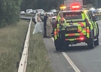 Emergency Crews Comes To Rescue Of Bride Stuck On Side Of A55 In Flintshire Read The News