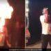 Man Doing Stunt By Placing A Burning Matchstick On His Tongue Suddenly Clothes Caught Fire Watch Shocking Video – जलती हुई माचिस की तीली को जीभ पर रखकर स्टंट कर रहा था शख्स, अचानक कपड़ों में लग गई आग और फिर…