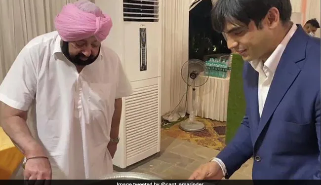 Gold Medalist Neeraj Chopras Praise For Amarinder Singh For Hosting Olympians