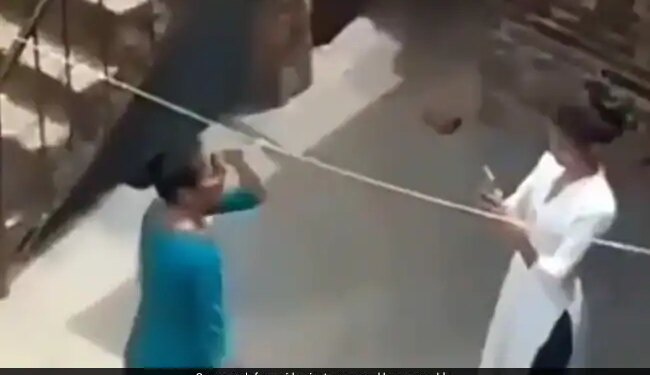 Girl Secretly Making Dance Video On The Terrace Suddenly She Saw Such Thing Then What Happened Next See Funny Viral Video