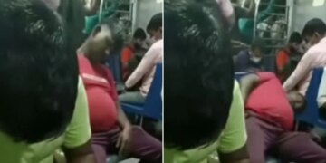 Man Fell Down From The Seat While Sleeping In The Train Watch Funny Viral Video