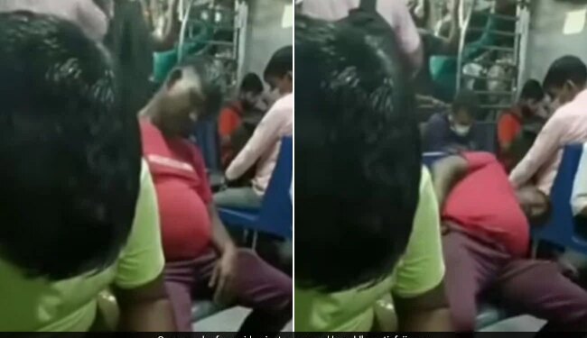 Man Fell Down From The Seat While Sleeping In The Train Watch Funny Viral Video