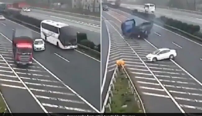 Shocking Car Accident On Highway Video Is Going Viral Internet Scared To See This Hair Raising Video