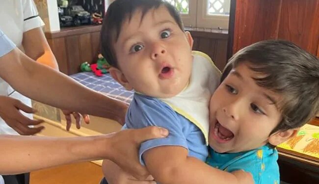 Kareena Kapoor Sons Taimur And Jeh Share A Hug In Aunt Saba Pataudi Adorable Photo Viral On Social Media