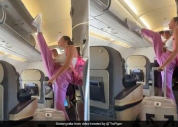 Woman Travelling With Baby On Flight Classic Example Of Multi Tasking While Travelling Video Viral On Social Media – प्लेन में स्टंट दिखाना महिला को पड़ा भारी, VIDEO देख लोग बोले