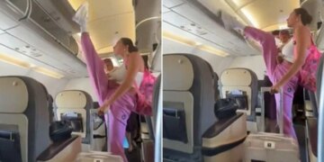 Woman Travelling With Baby On Flight Classic Example Of Multi Tasking While Travelling Video Viral On Social Media – प्लेन में स्टंट दिखाना महिला को पड़ा भारी, VIDEO देख लोग बोले