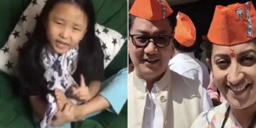 Union Minister Kiren Rijiju Daughter Sang Mohammad Rafi Song Yeh Hai Mumbai Meri Jaan Smriti Irani Reacted Like This