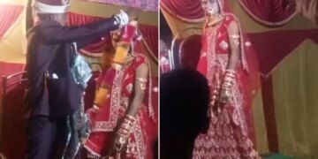 Bride Get Angry On Stage After Grooms Friend Made Fun Of Her Then She Gave Shocking Reaction Watch Viral Video – दूल्हे ने पहनाया वरमाला, दोस्त ने कहा- हैप्पी बड्डे टू यू, गुस्से से तिलमिला उठी दुल्हन, लोग बोले