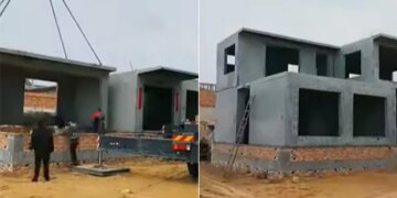 Watch Video: With The Help Of Modern Technology A Two-storey House Was Built And Ready In A Short Time, The Users Were Impressed By The Technology