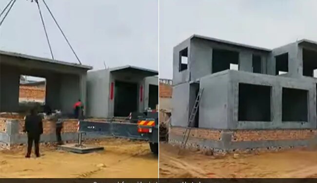 Watch Video: With The Help Of Modern Technology A Two-storey House Was Built And Ready In A Short Time, The Users Were Impressed By The Technology