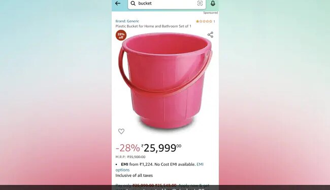 Internet Users Shocked After Seeing Bucket On Amazon For ₹ 25,999 Know More Details