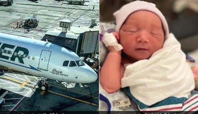 उड़ान के दौरान फ्लाइट स्टाफ की मदद से महिला ने दिया बेटी को जन्म, रखा ये नाम