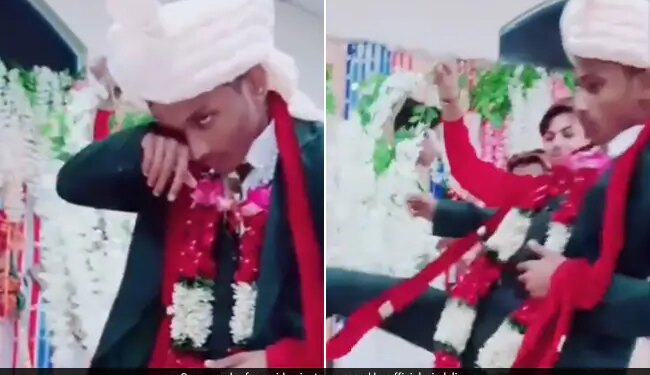 Groom Got Angry On Stage Crying Loudly Kicked The Chair And Left The Wedding You Will Not Stop Laughing See Funny Wedding Video – स्टेज पर भड़क गया दूल्हा, ज़ोर-ज़ोर से रोते हुए फेंकी कुर्सी, हैरान रह गए लोग, बोले