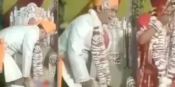 जयमाला के समय दूल्हे के साथ कुछ ऐसा हुआ, जिसे देखने के बाद दुल्हन शरमा गई, देखें वायरल वीडियो