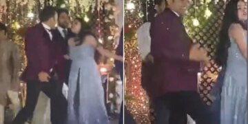 Groom Became Out Of Control After Listening Salman Khan Song At The Wedding Did Energetic Dance On Stage See Viral Video