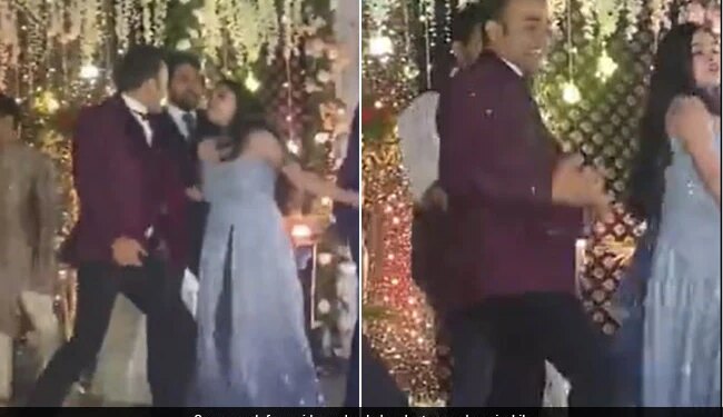 Groom Became Out Of Control After Listening Salman Khan Song At The Wedding Did Energetic Dance On Stage See Viral Video