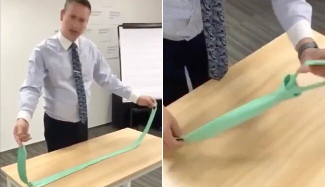 VIDEO: The Person Taught How To Tie A Tie Without Any Hassle, Netizens Said – This Is Some Magic – बिना झंझट के आसान तरीके से शख्स ने सिखाया टाई बांधना, नेटिजन्स बोले
