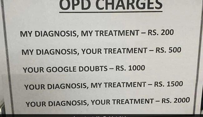 Doctor Hilarious Notice: Desi Doctor Opd Fees Structure Goes Viral | Doctor Opd Charges Goes Viral