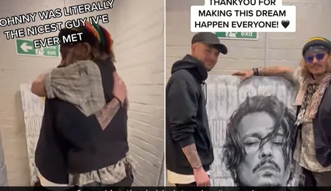 A Fan Made Portrait Of Johnny Depp Actor Reaction Is Now A Viral Video