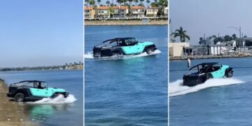 Water Car Video: Car Running In Water Like Motor Boat Video Goes Viral On Social Media