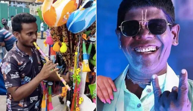 Watch Viral Video: Man Plays Viral Kacha Badam Song On Flute In Front Of Jagannath Temple In Odisha