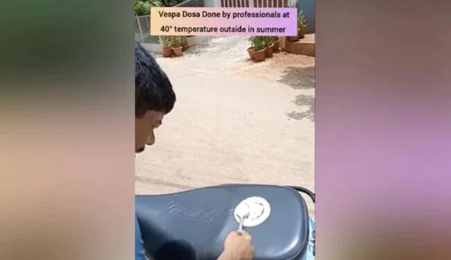 The Heat Is So Hot That The Guy Made Dosa On His Scooty, Harsh Goenka Said – What An Idea – गर्मी इतनी ज़्यादा है कि बंदे ने स्कूटी पर ही डोसा बना लिया, हर्ष गोएनका ने कहा