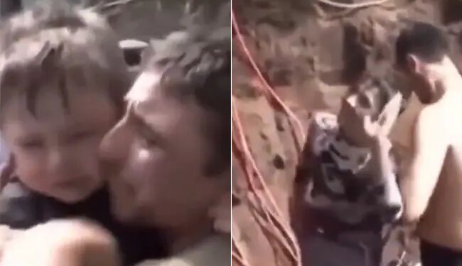 14 साल के बहादुर लड़के ने पाइप में घुस कर मासूम बच्चे की बचाई जिंदगी, वीडियो रुला देगा