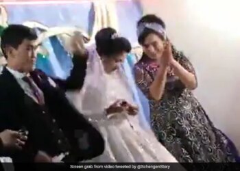 Groom Beats Bride On Stage At Their Wedding Internet Shocked To See It Watch Viral Video