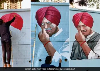 Mumbai Artist Draws Sidhu Moose Wala Painting On Wall To Pay Tribute To The Late Singer