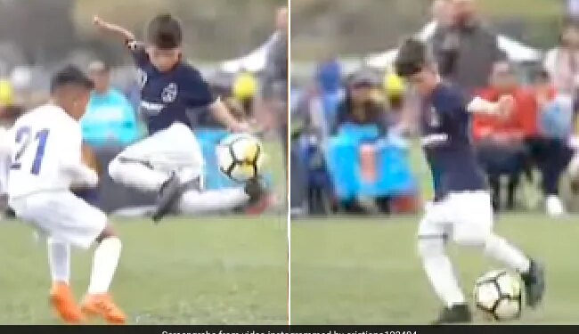 Watch Video: Seeing This Child Playing Football People Remembered Cristiano Ronaldo