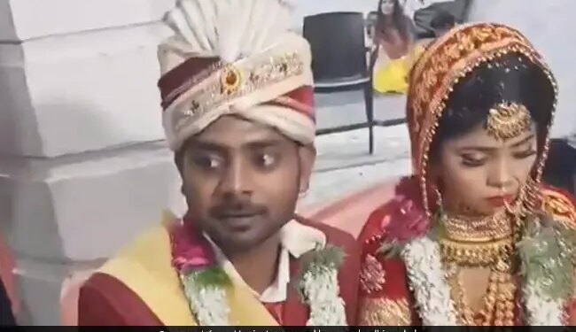 Groom Act Like A Child In Nervousness After Seeing The Beautiful Bride Watch Funny Wedding Video