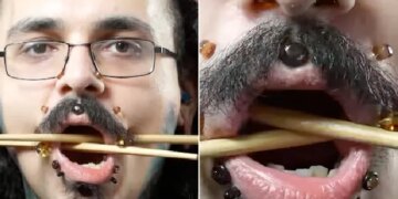 Guinness World Records Has Posted A Video Of A Man Who Has Broken The Record For Most Flesh Tunnels On Face