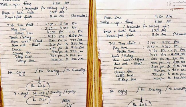 Trending News: Mother Made Time Table With Her Six Year Old Son See Viral Picture – मां ने 6 साल के बेटे संग बनाया ऐसा टाइम टेबल जो देखते ही देखते हो गया वायरल, लोग बोले