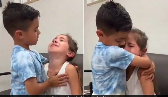 Brother Made A Crying Younger Sister Calm Like This Your Heart Will Melt After Watching The Viral Video
