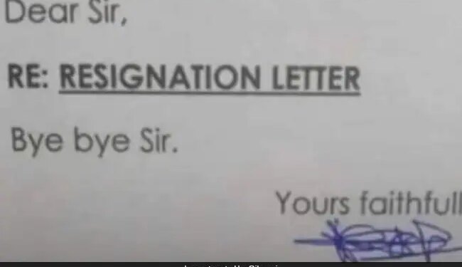 This Pic Of Resignation Letter Is Going Viral Twitter Shares Their Funny Stories