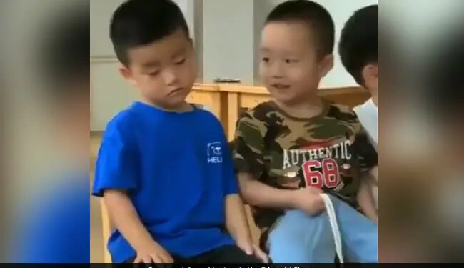 Child Started Sleeping In The Class Then The Friend Did This Internet Loves Cute Video