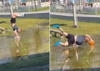 Watch: Viral Video Of Man Showed An Amazing Feat To Remove Basketball That Went Into The Water