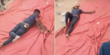 Man Dancing Like Dangerous Snake In Wedding Started Attack On People While Rolling On Floor Naagin Dance Funny Viral Video – नागिन डांस करते-करते हमलावर हुआ शख्स, ज़मीन पर लोट-लोटकर ऐसे नाचा कि मच गई भगदड़, लोग बोले