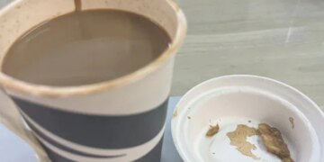 Very Shameful: This Person Found Chicken Pieces In Coffee After Ordering Coffee
