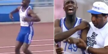 Son Was Unable To Run Due To Pain, Father Came To Help On Track After Fighting With Guard, This Is Father