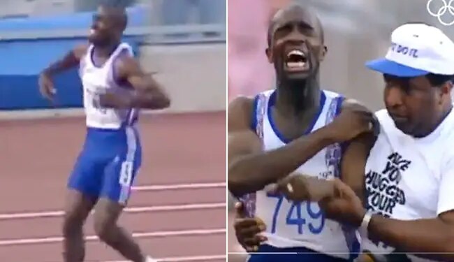 Son Was Unable To Run Due To Pain, Father Came To Help On Track After Fighting With Guard, This Is Father