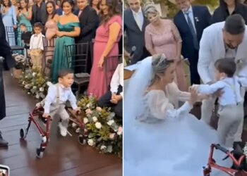 Specially Abled Boy Walks Up The Aisle To Meet Parents On Their Wedding Day Watch Viral Video Will Melt Your Heart