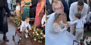 Specially Abled Boy Walks Up The Aisle To Meet Parents On Their Wedding Day Watch Viral Video Will Melt Your Heart