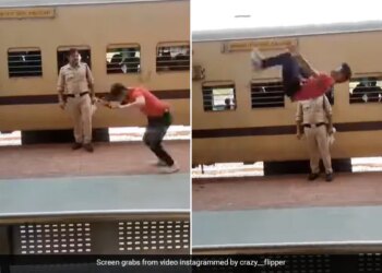 Boy Performing Series Of Backflips At Railway Station People Stuns Watch Viral Video