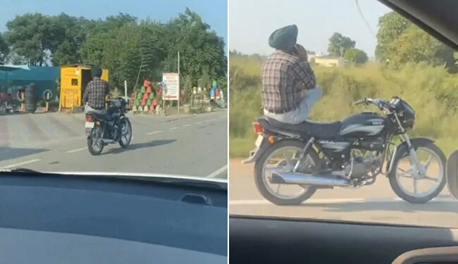 Video Of Man Riding Pillion On Bike Without Rider Goes VIRAL | Bike Trending Instagram Reels Viral
